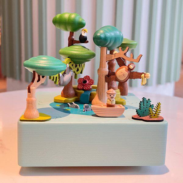 台湾音乐盒八音乐森活木趣生日礼品送男女士森林系列创意有圣诞节