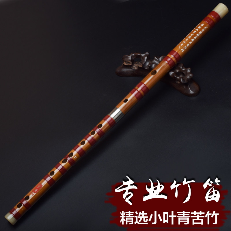 笛子竹笛苦竹二节横笛演奏CD萧笛E成人F初学G调民族乐器