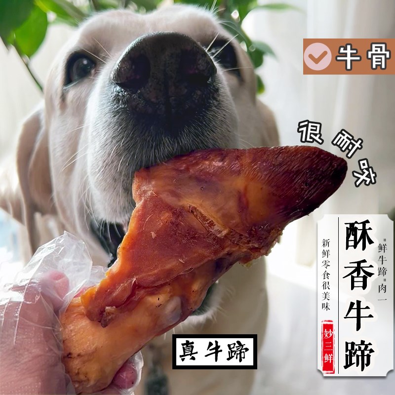 宠物狗零食烘烤牛蹄磨牙棒狗骨头耐咬泰迪金毛小中大型犬洁齿幼犬
