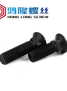 M5M6 304不锈钢黑色马车螺丝货架定位方颈螺栓*x12x25x30x40x50mm