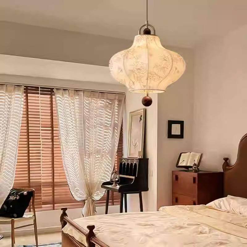 复古风法式卧室布艺餐厅吧台吊灯南洋中古书房创意艺术布拉格吊灯,智能设备,其他智能设备,淘宝优惠券,粉丝福利购,淘宝优惠卷