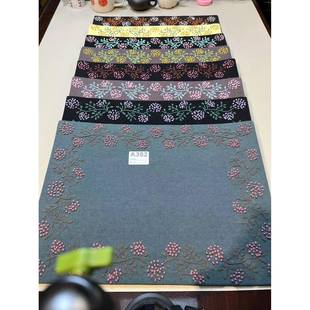 T^纯手工刺子绣长方形茶席茶垫桌垫隔热垫茶道零配其它苏绣客