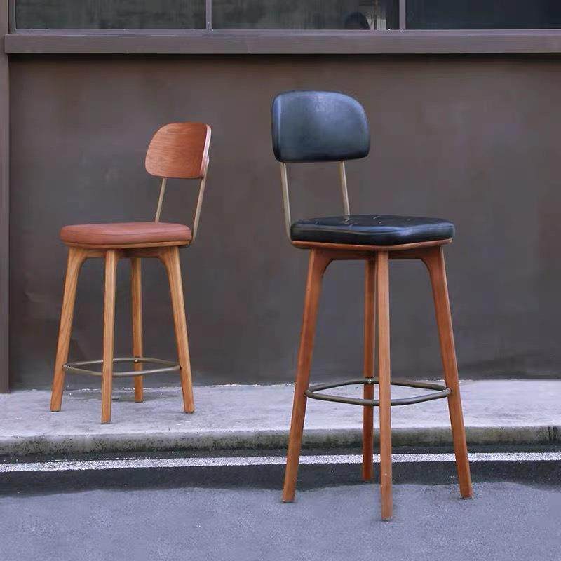 复古轻奢吧台椅子家用简约吧椅收银台商用高凳子靠背实木高脚凳子,住宅家具,餐椅,淘宝优惠券,粉丝福利购,淘宝优惠卷