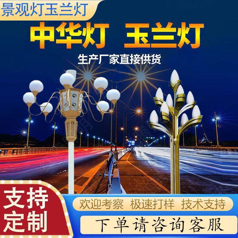 户外道路景观灯玉兰灯市政工程LED中华灯大型广场照明灯6812米