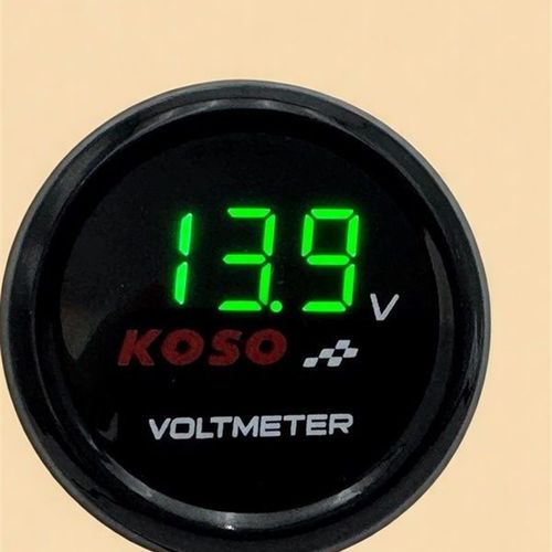 新款KOSO12V~150V外置圆形电池电压表电瓶车摩托车通用液晶显示