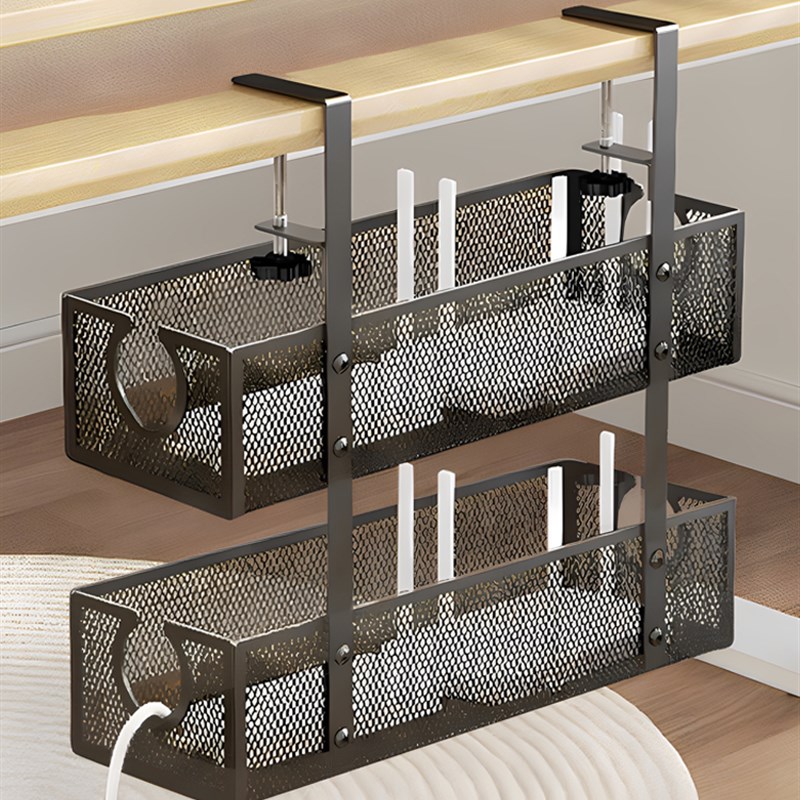 采购产品桌下电缆管理架,电源线槽组织者,电线存储,办公工作站,桌