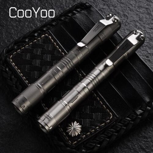 CooYoo酷友 瞬变多功能EDC 不锈钢打火机防水仓迷你直充电手电筒
