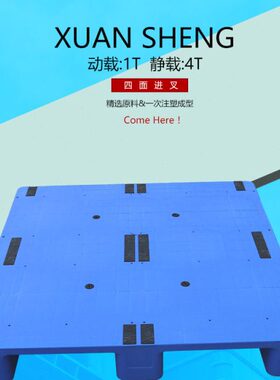 防潮板卡板地台堆仓库超市地堆垫仓板网格新料蓝色塑料托盘叉车