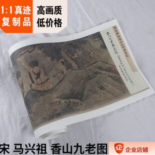 1:1宋 马兴祖 香山九老图27.2x234cm弗利尔美术馆藏画真迹复制品
