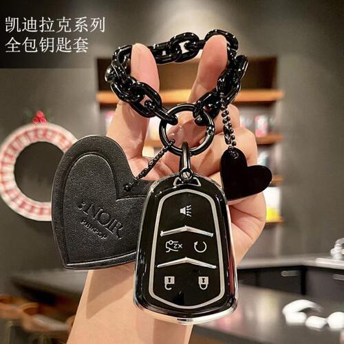 适用凯迪拉克钥匙套xt5 xt6 xt4 xts ct4 ct5 ct6 atsl女壳车包扣