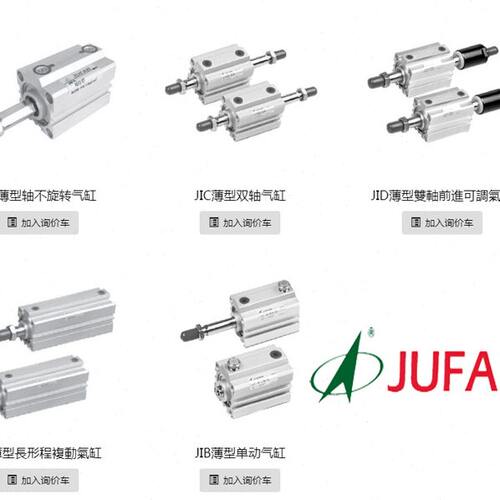 台湾军帆JUFAN薄型气缸JIA-IN-EX-SD-12-16-20-10/15/20/25/30ST