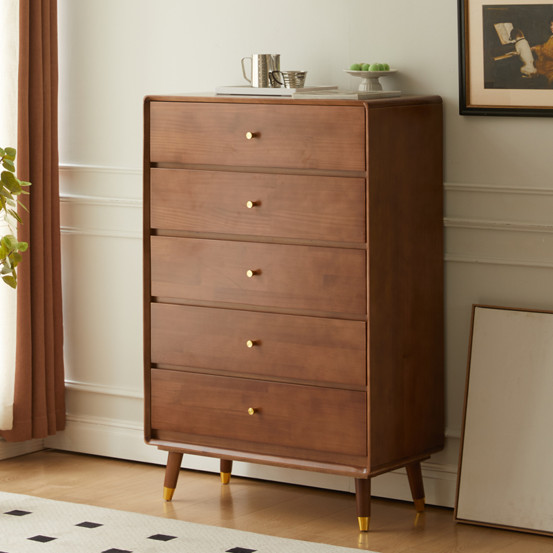 实木五斗柜多功能收纳柜