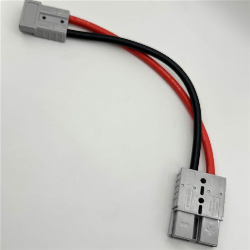 适用于安德森插头50A转120A接头6AWG矽胶线延长连接转换线取充电