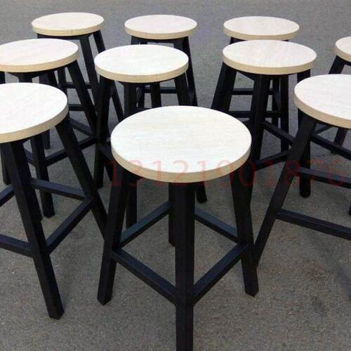 70CM高度吧台椅高脚椅 加高圆凳 木梯凳 高脚吧凳 木凳子酒吧椅