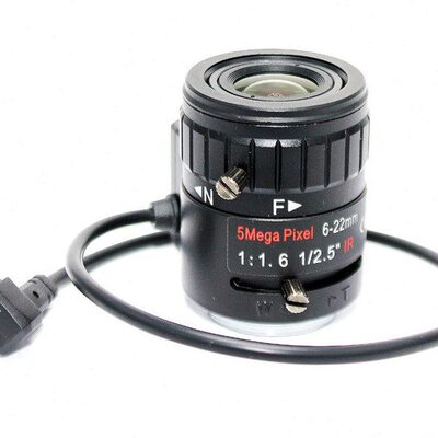 监控500万像素6-22mm自动光圈CS摄像机高清镜头 5MP网络CCTV LENS