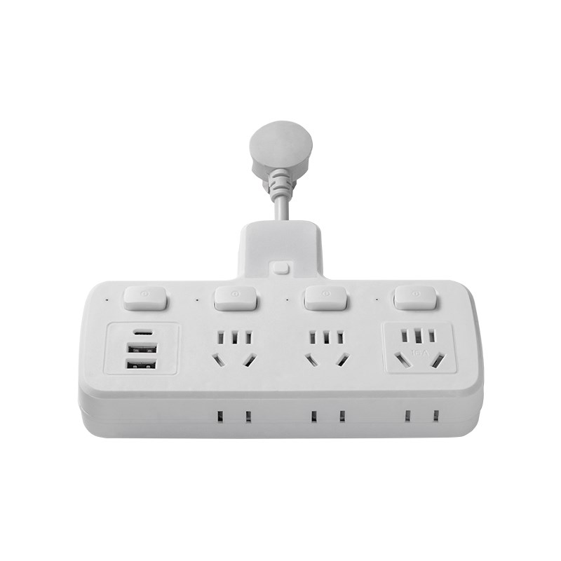 纯铜带开关10a转16a的插座一转二空调专用大功率排插一体大三孔