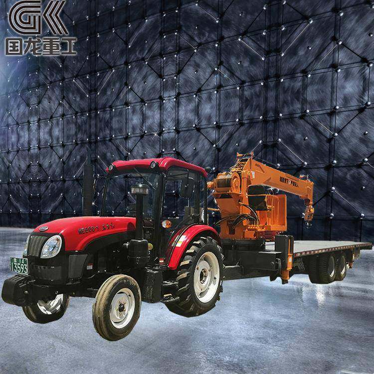 8吨拖拉机随车吊拖拉机改装6吨平板随车吊厂家起重机工程