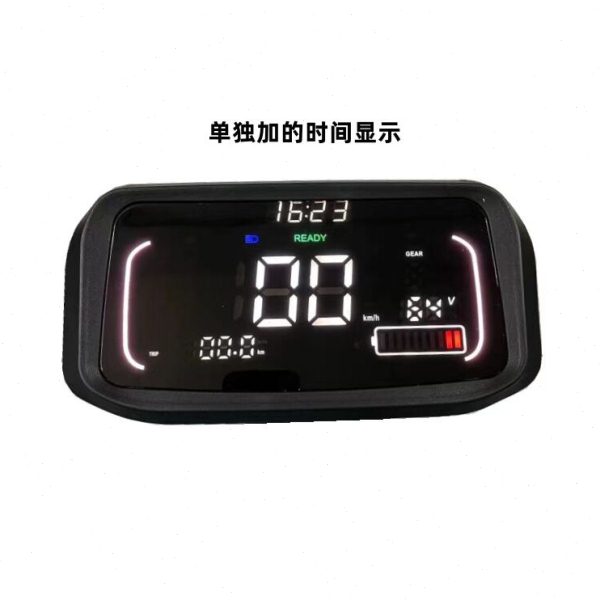 大金牛电摩把风特N7GT改装60v电压表里程72v电动车显示屏48码表