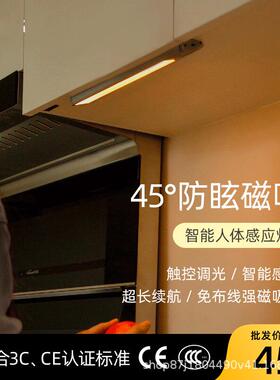 爱斯兰橱柜灯人体感应灯带手扫智能衣柜卧室柜底夜灯护眼led灯条