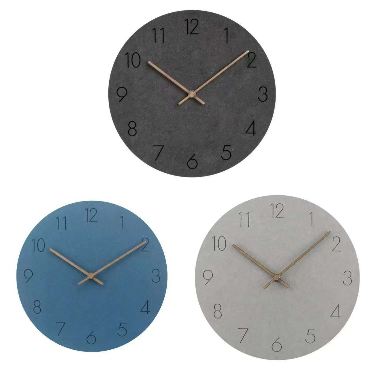 欧式时尚钟表简约创意挂钟客厅时钟木质挂板装饰墙面