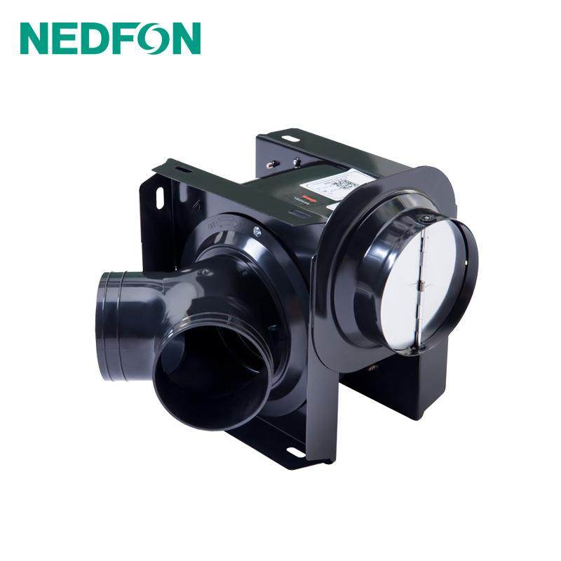 绿岛风管道送风机低噪音分体式排气扇抽风增压排风扇换气扇一拖二