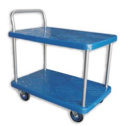 BY007斯多瓦超静音双层手推车PLA150-T2载重150KG730×490mm