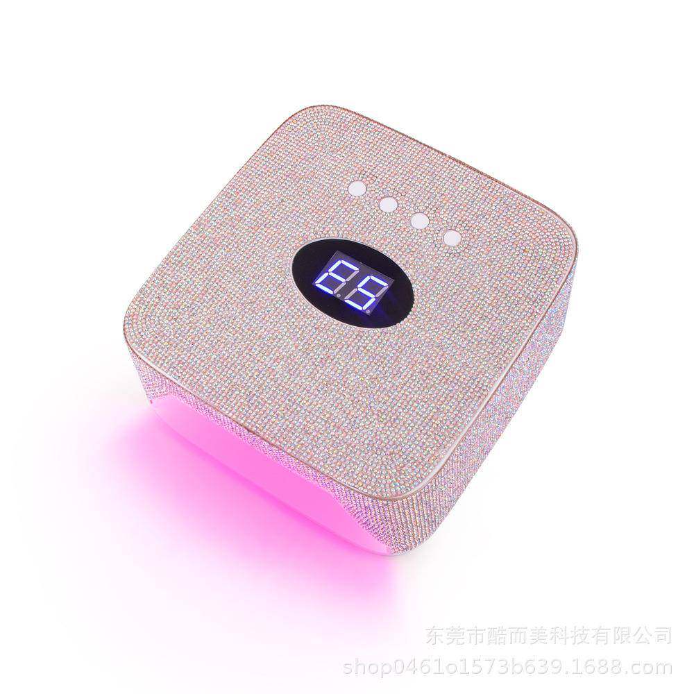 热卖美甲烘干机48W充电款智能感应速干UV指甲烤灯光疗机无线