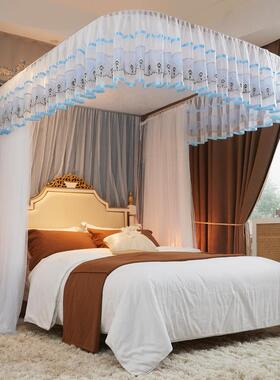 CB#新款三开门U型导轨蚊帐导轨蚊帐家用1.8m1.5米2m床