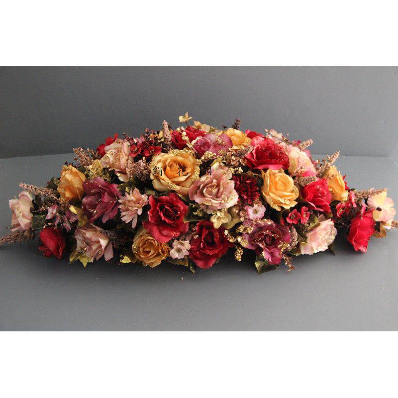 轻奢彷真花艺摆件套装覆古假花装饰花绢花摆设客厅餐桌插花卉家饰