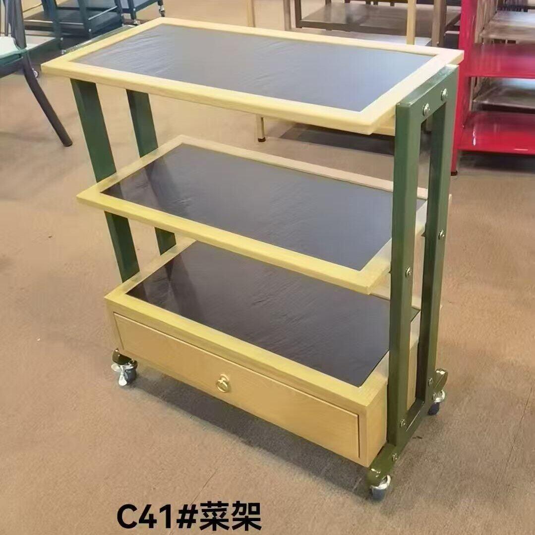 山缓缓多功能推拉车移动火锅店专用带抽屉多层储物车餐饮店菜架