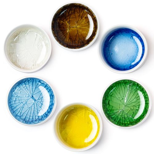 水流星陶艺仿冰裂釉料裂纹开片釉陶吧陶瓷上色中温艺术装饰玻璃釉