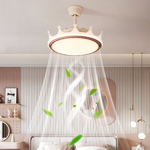 励昌无叶风扇灯2025年新款吊扇灯客厅餐厅风扇Q吊灯卧室无叶风扇