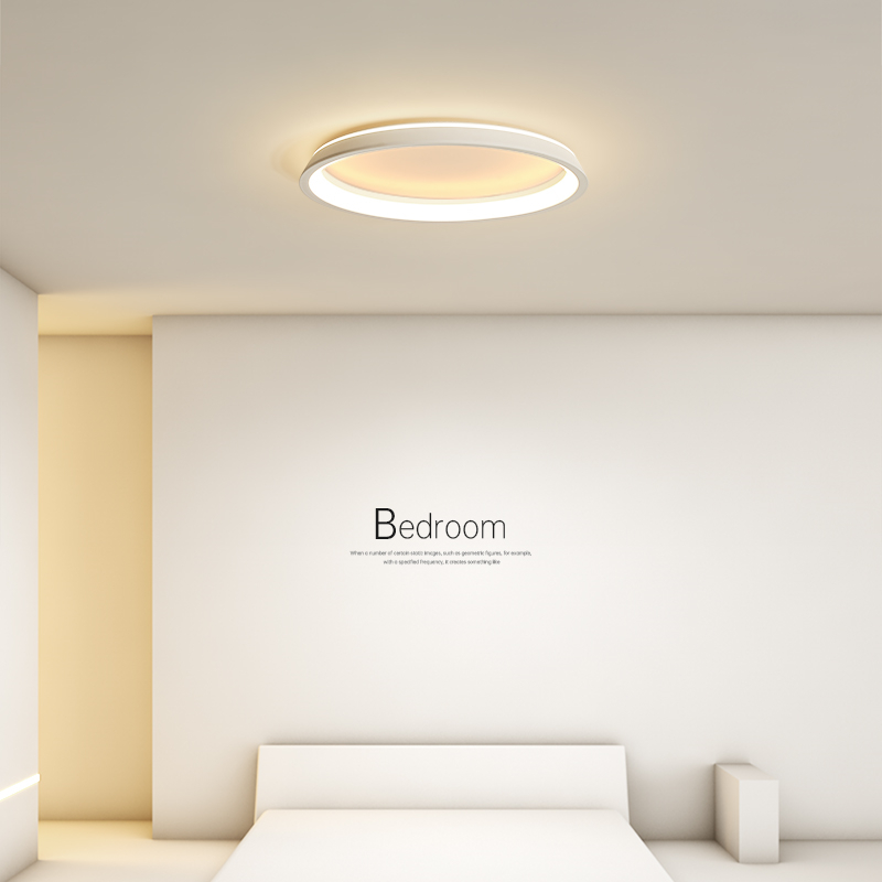 北欧主卧室灯简约客厅灯创意圆形吸顶M灯餐厅灯房间书房灯