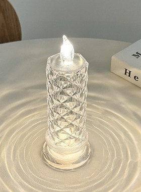 高级感拍照布景浪漫氛围灯欧式餐桌灯卧室温馨装U饰灯蜡烛小夜灯