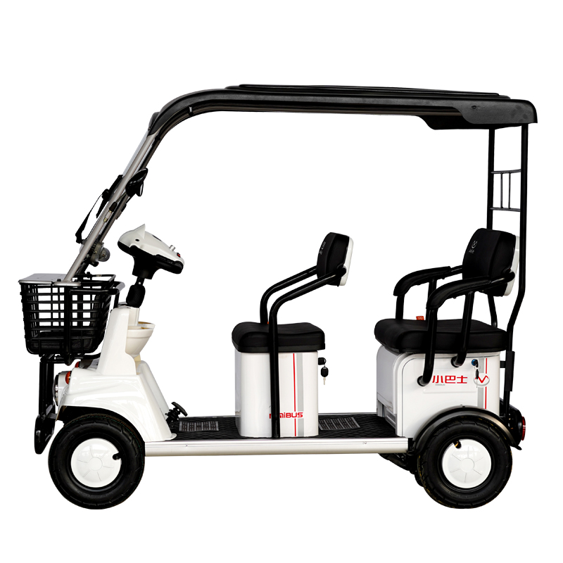 小巴士老步车电动四轮车家用接送孩子J景区观光带棚四轮电动车