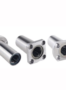 钢保直线轴承法兰耐高温n光轴导套LMF//K10 12 16 20 25L法兰座