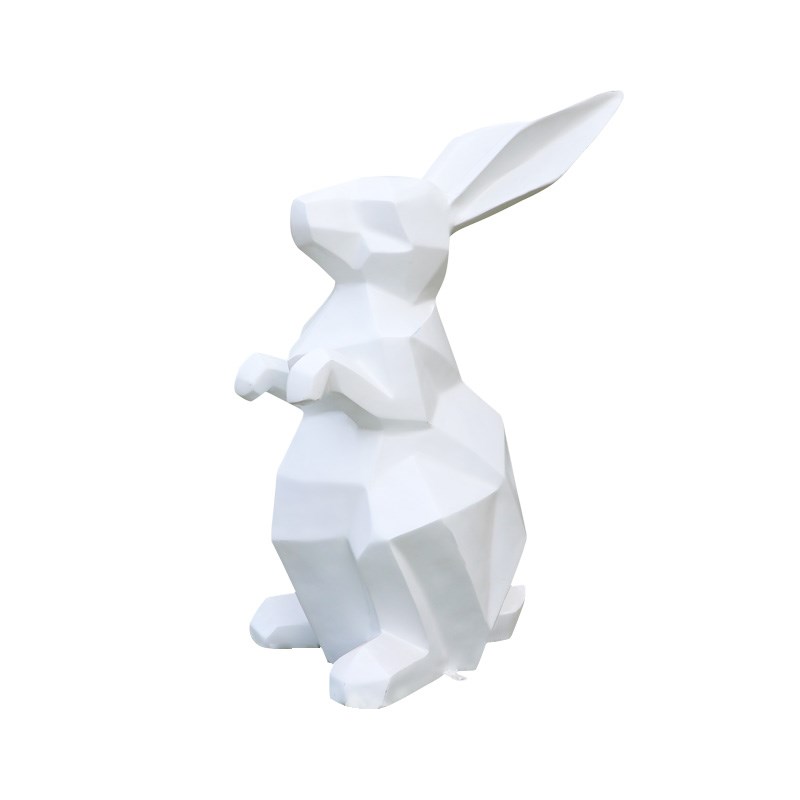 几何块面玻璃钢抽象动q物雕塑户外公园地产小区商场装饰摆件大