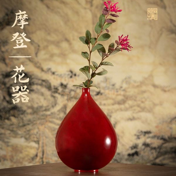 北欧轻奢金色纯铜花瓶摆件客厅插干鲜花家居装饰品小清新纯手工艺