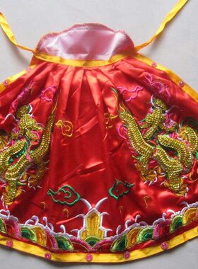 神像披风 佛衣 神衣 斗篷 神袍 财神披风 珠片凸绣 红色33cm