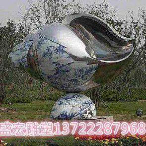 不锈钢海螺雕塑海洋生物雕塑园林景观雕塑装饰摆件