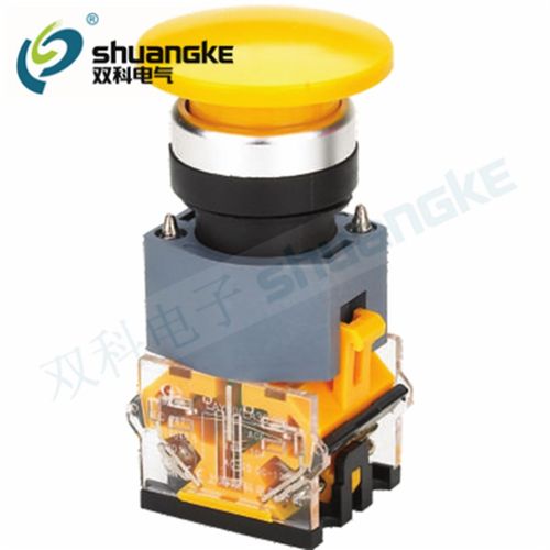 江苏双科电气LAY50-22AB2-11M 蘑菇头自复位孔径22mm启动按钮开关