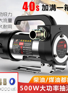 电动抽油泵12V24V220V伏通用小型柴油加油机正反抽油机自吸泵油泵