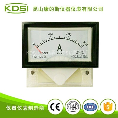 指针直流电流表 85C17 DC75mV300A 卡扣式电流表 安装方便,指示