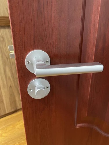 .通用型家用门锁黑色房门锁室内分体锁卧室静音锁木门锁门把手锁