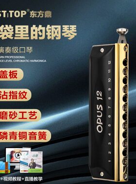EASTTOP东方鼎半音阶口琴12孔C调专业高级入门初学者演奏OPUS12