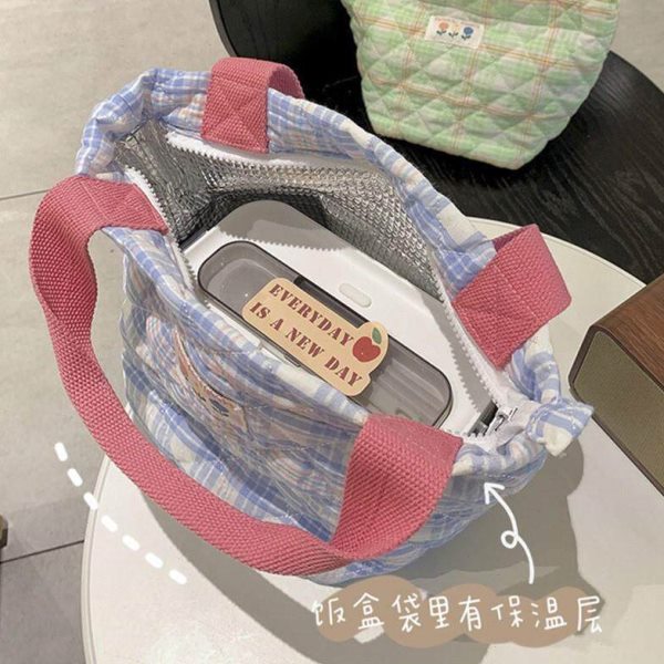 饭盒保温包收纳化妆防水包恒温袋手提加厚铝箔可爱学生上班带饭兜