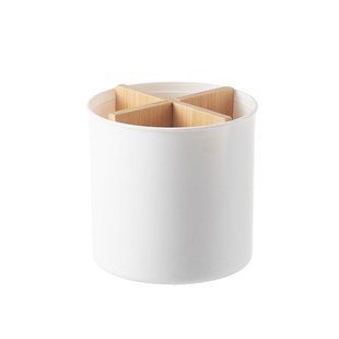 轻奢圆形筷子筒竹木分格s厨房多功能置物盒勺子餐具桌面文具收纳