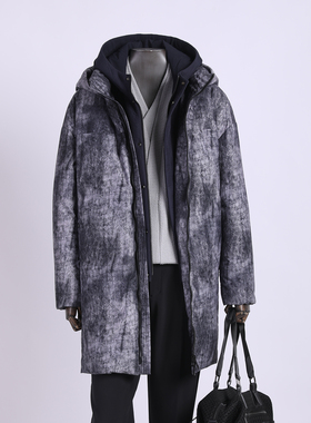 LAOUL DUFFY花色中长款羽绒服DY21422A