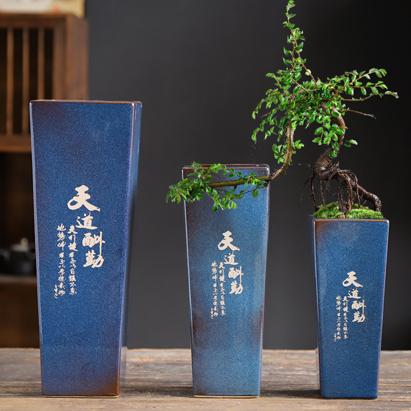 兰花陶瓷花盆特色新款蝴蝶兰专用盆创意四方客厅吊兰深高款盆景盆