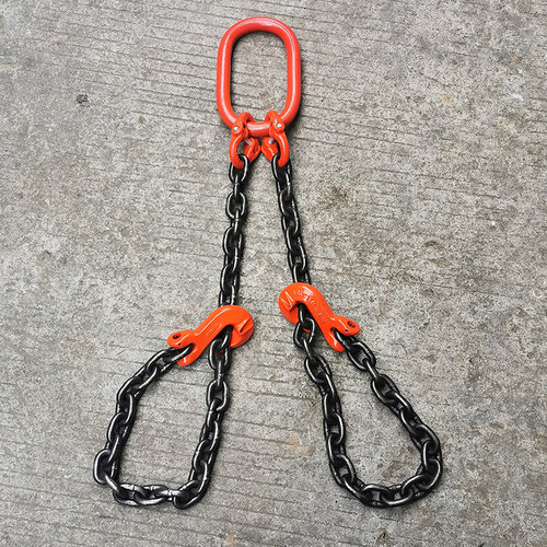 吊钩抓钩叉车吊车专用起重链条卸钢筋捆绑吊链勾双腿组合成套索具